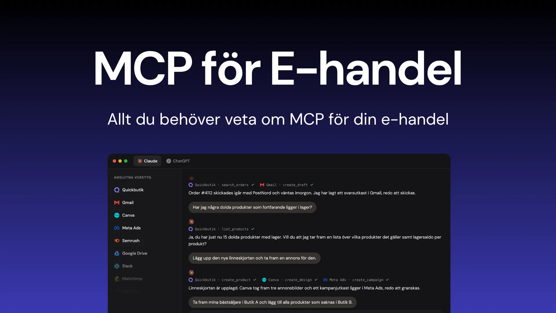Allt du behöver veta om MCP som e-handlare