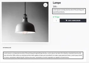 Skjermbilde for: Hvordan fungerer produktbeskrivelsen?