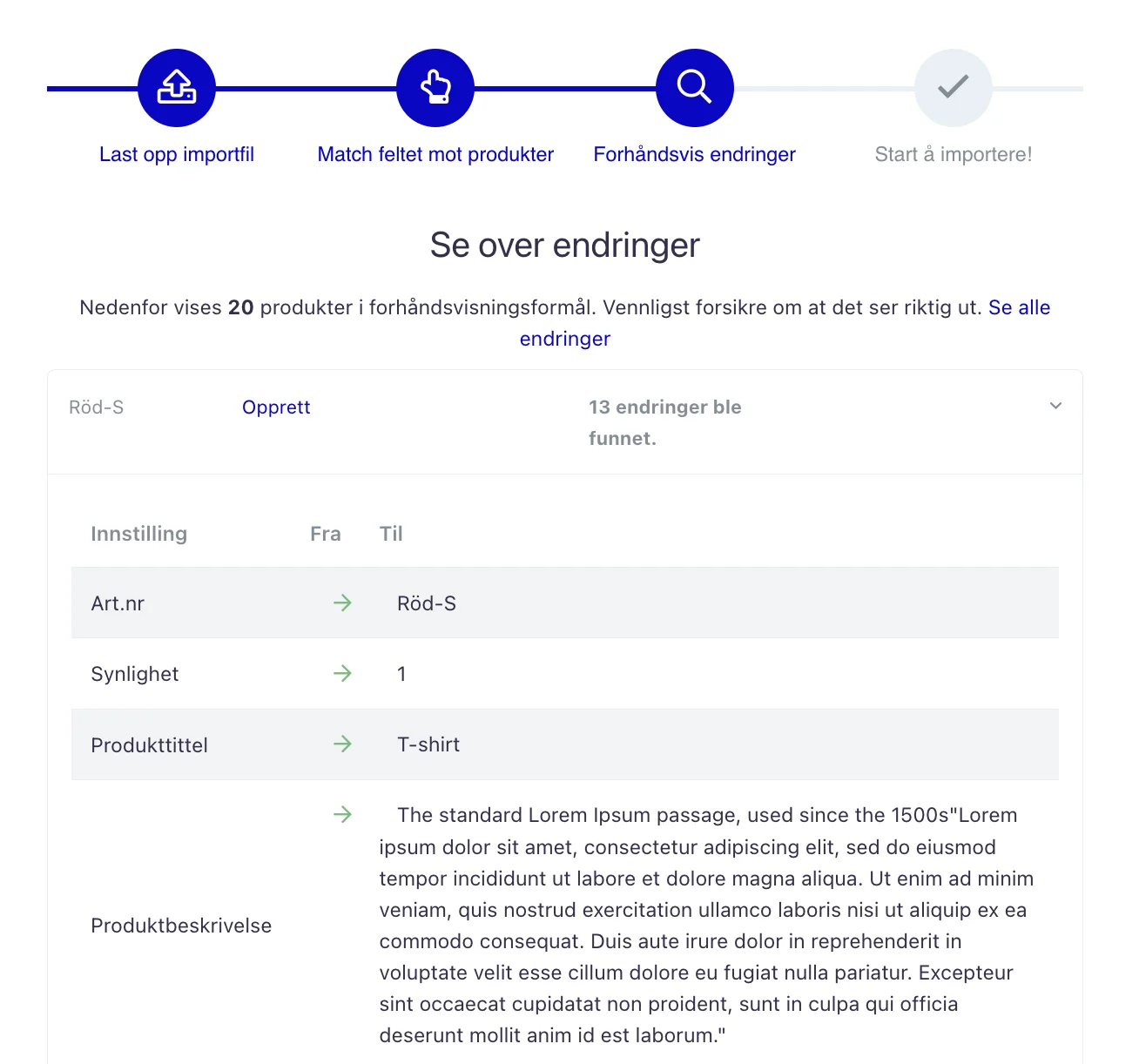 Skjermbilde for: Hvordan importerer jeg produkter til butikken min?