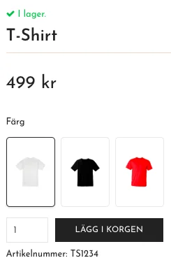 Exempel på produkt med Bildval