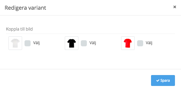 Välj sedan en bild för varianten
