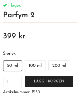 Produkt med Knappval