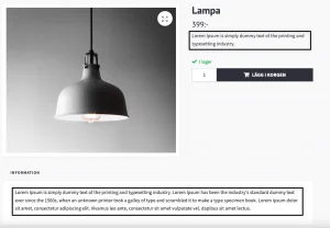 Skärmavbild för: Hur fungerar produktbeskrivningen?