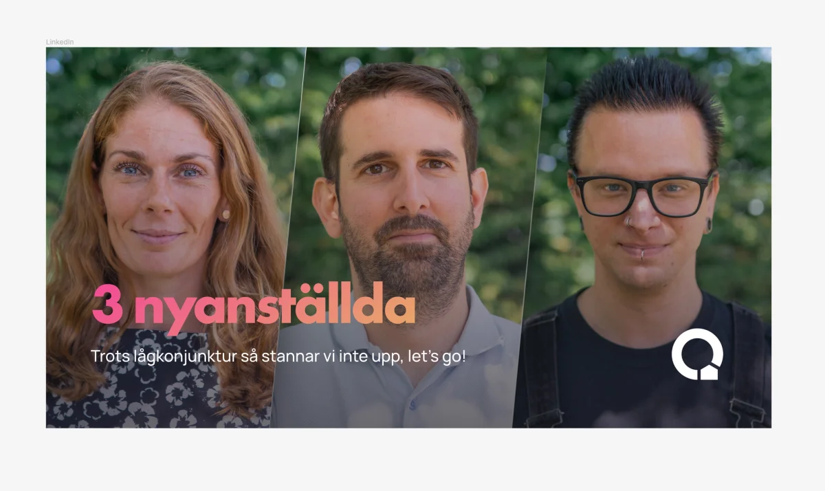 Vi förstärker vårt team med tre nyrekryteringar