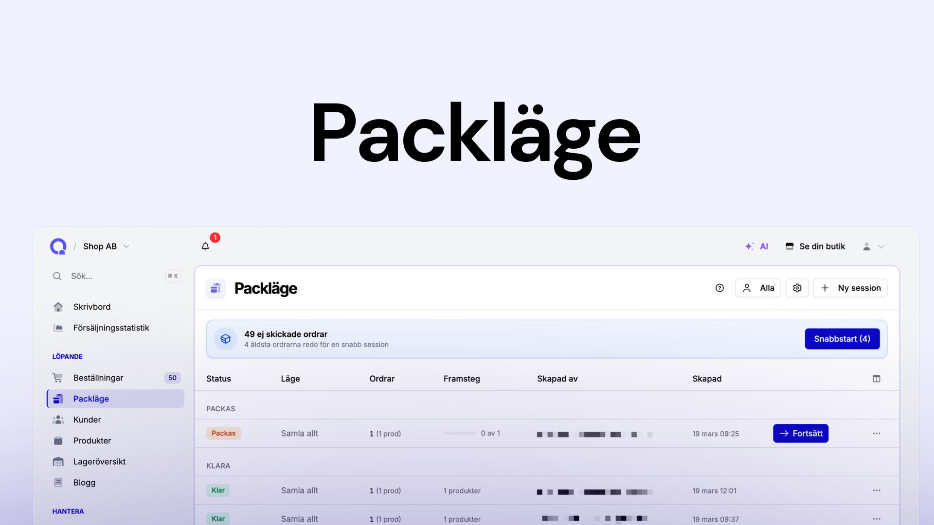 Packläge är här!
